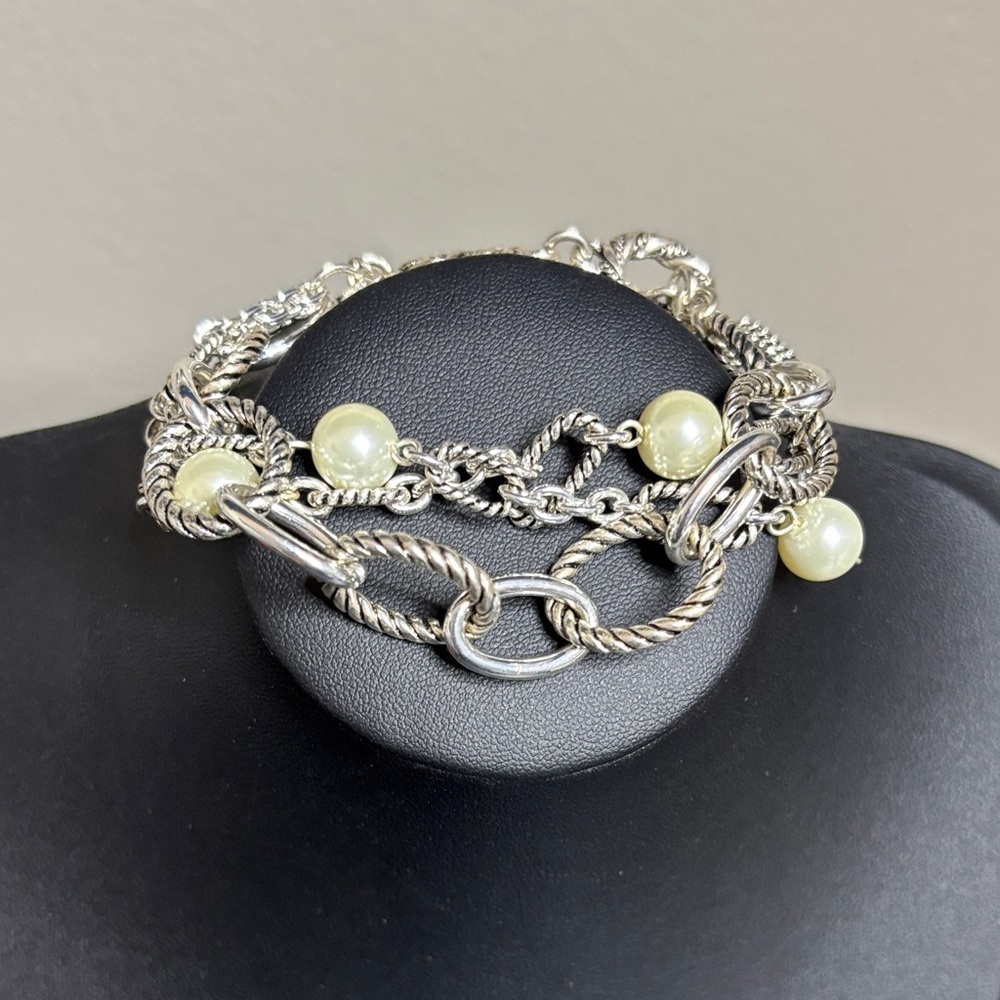 Premier Designa Faux Pear Layered Multichain Classy Bracelet Elegant